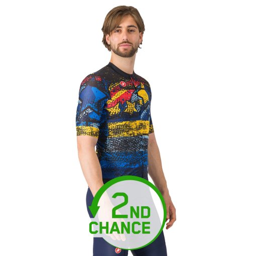 Produktbild von Castelli Merlier Rocket Kurzarmtrikot Herren - belgian blue/yellow-red 424 - B-Ware