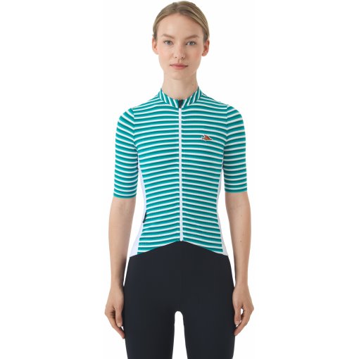 Kuva tuotteesta Café du Cycliste Romy Lyhythihainen Paita Naiset - white/dark sea