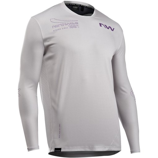 Immagine prodotto da Northwave Maglia a Maniche Lunghe Uomo - Edge 2 - light grey/dark purple 129