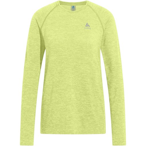 Foto de Odlo Camiseta de Manga Larga Running Mujer - Essentials Seamless - shadow lime melange