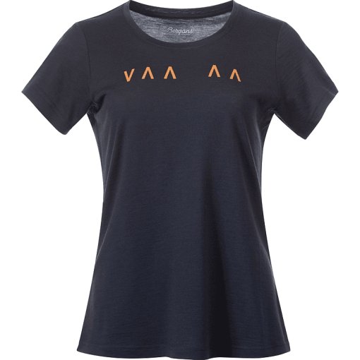 Foto de Bergans Camiseta Mujer - Vaagaa Explore Merino - navy blue/faded orange