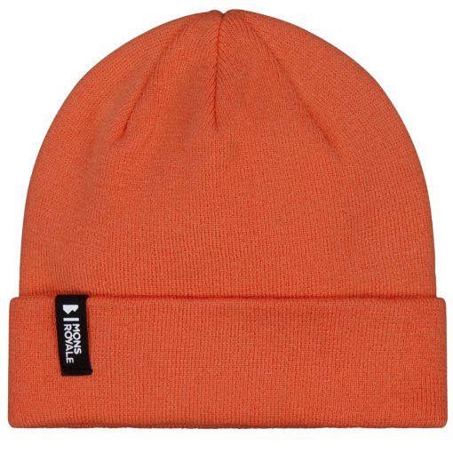Picture of Mons Royale McCloud Merino Beanie - sun orange