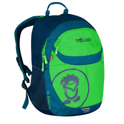 Productfoto van Trollkids Skjorta Rugzak 15L Kinderen - Fresh Green/Dark Marine/Mystic Blue
