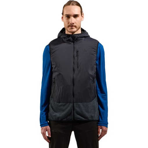 Foto de Odlo Chaleco Térmico Hombre - Hyper Contrast Ascent Wool Hybrid - negro