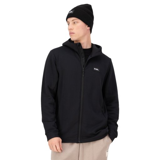 Photo produit de Mons Royale Veste à Capuche Homme - Arcadia Merino Fleece - noir