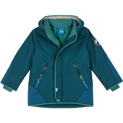 Photo produit de Finkid Parka d&#039;Hiver Enfant - TALVINEN HUSKY - deep teal/deep jungle