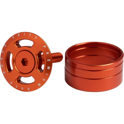 Picture of Deity Components Crosshair Headset Cap + Spacer Kit - 1 1/8&quot; - orange