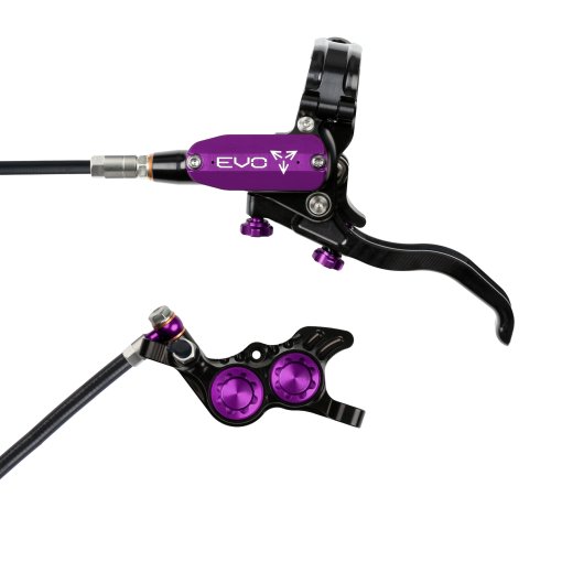 Productfoto van Hope Tech 4 EVO GR4 schijfrem - zwart/paars - Hendel links