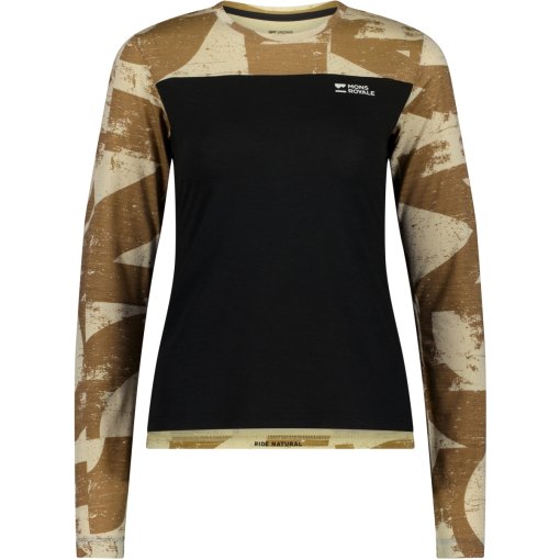 Kuva tuotteesta Mons Royale Diversion Merino Bike Long Sleeve Jersey Women - mr grunge / black