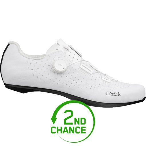 Produktbild von Fizik Tempo Decos Carbon Rennradschuhe Unisex - Breit - weiß/schwarz - B-Ware