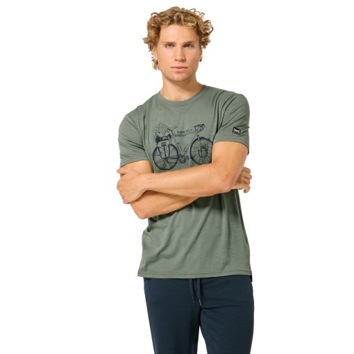 Billede af SUPER.NATURAL Wander Wheel T-shirt til herrer - Eucalyptus/Blueberry