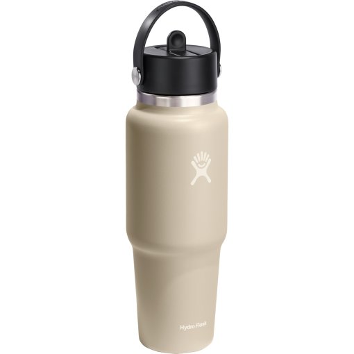 Photo produit de Hydro Flask 32oz Bidon Isotherme - Wide Mouth Travel + Couvercle Flex Straw - 946ml - Oat