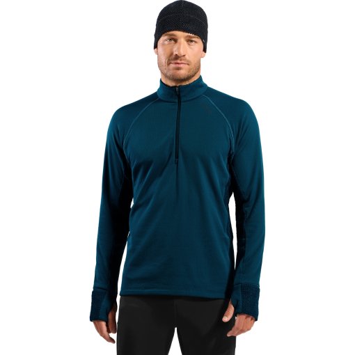 Produktbild von Odlo X-Alp Trailrunning-Shirt mit Halbreißverschluss Herren - reflecting pond