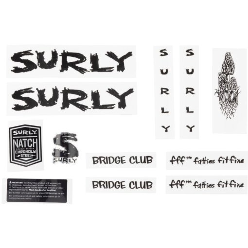 Photo produit de Surly Bridge Club Lot d&#039;autocollants - noir
