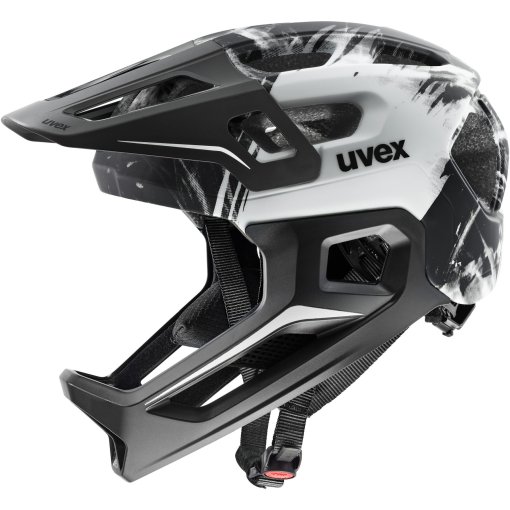 Produktbild von Uvex react jr. Fullface Fahrradhelm Kinder - black-white matt