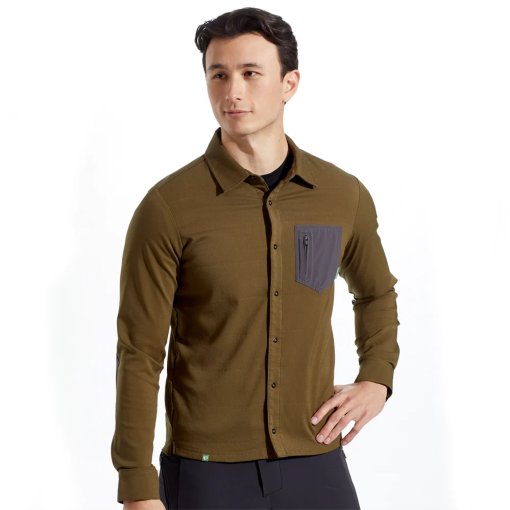 Immagine prodotto da PEARL iZUMi Camicia a Maniche Lunghe MTB Uomo - Canyon Alpha 19122106 - dark olive/phantom - H3B