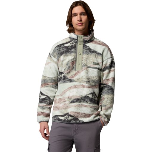 Picture of Columbia Helvetia II Printed Half Snap Fleece Pullover Men - Sedona Sage Summits