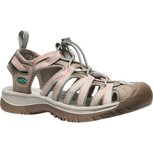 Photo produit de KEEN Sandales Femme - Whisper - Taupe/Coral
