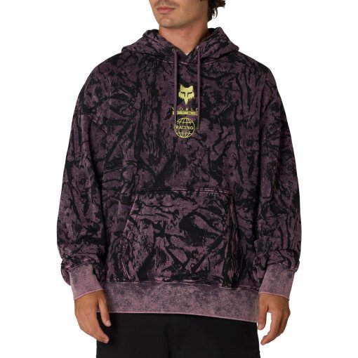 Foto de FOX Image Print Fleece Sudadera con capucha para hombres - plum perfect