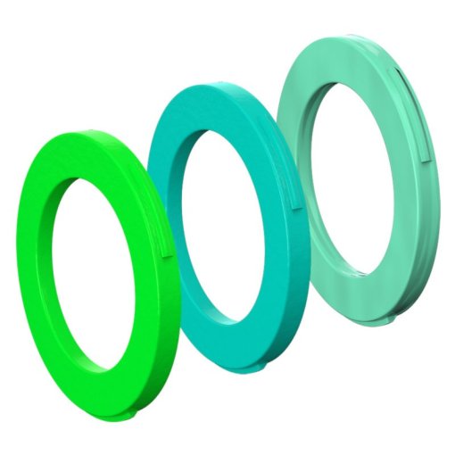 Immagine prodotto da Magura Set copertura pinza freno a 2 pistoncini - MT4/MT6/MT8 dal MY2015 (6 pezzi) - 2701724 - neon green / cyan / mint green