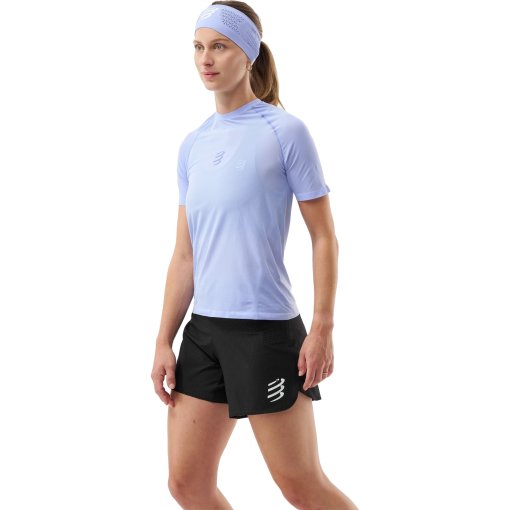Produktbild von Compressport Trail Racing T-Shirt Damen - jacaranda/reflective jacaranda