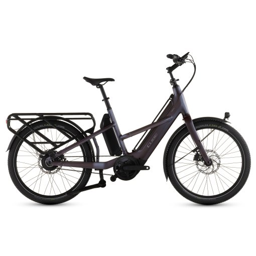 Photo produit de CUBE Vélo Cargo Électrique - LONGTAIL HYBRID Comfort 800 - 2026 - mineralgrey / reflex