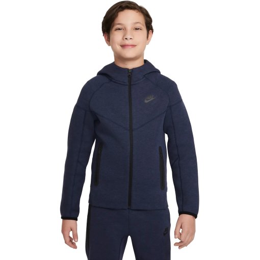 Photo produit de Nike Veste à Capuche Enfants - Sportswear Tech Fleece - obsidian heather/black/black FD3285-473