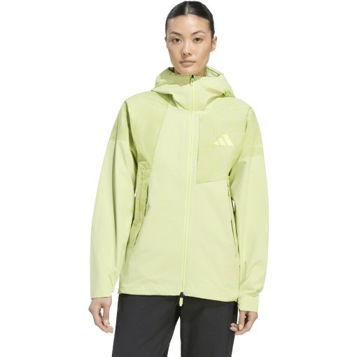 Picture of adidas TERREX Xperior 2.5 Layer Hybrid PRIMEKNIT CLIMAPROOF Jacket Women - semi frozen lemon KZ2065