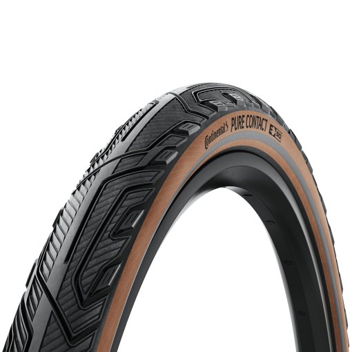 Photo produit de Continental Pure CONTACT Urban Pneu tringle souple - E50 - 27.5x2.40&quot; | black/coffee reflective