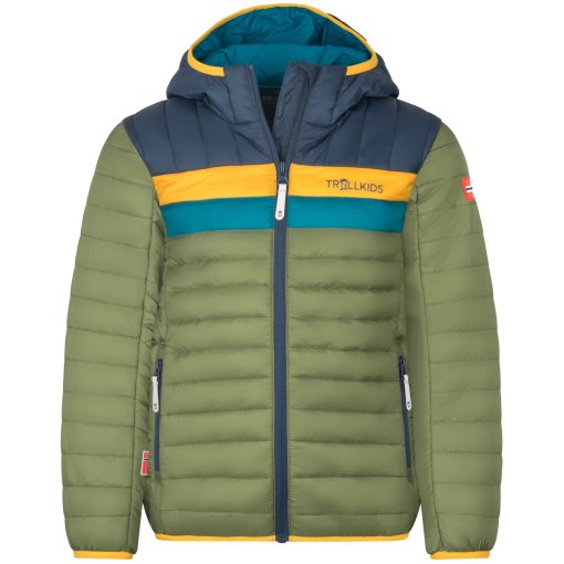 Foto de Trollkids Chaqueta Niño - Eikefjord - Moss/Mystic Blue/Golden Yellow