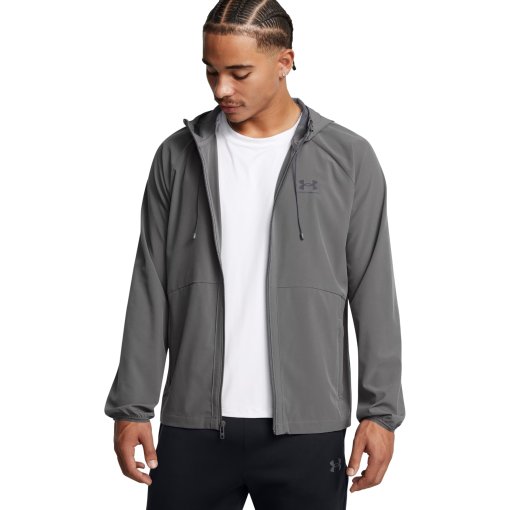 Foto de Under Armour Chaqueta Cortavientos Hombre - UA Stretch Woven - Castlerock/Black