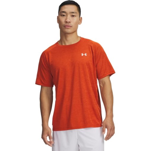 Foto de Under Armour Camiseta de Manga Corta con Textura Hombre - UA Tech™ - Orange Base/White