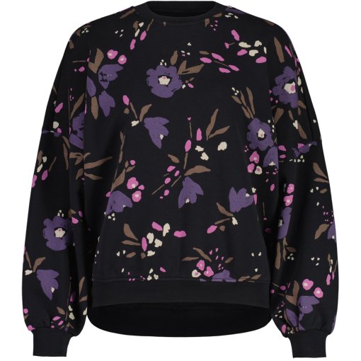 Produktbild von Maloja LauenaM. Organic Sweatshirt Damen - deep black brushflower 1113
