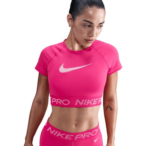 Photo produit de Nike Top Femme - Pro Dri-FIT Fitness - rush pink/pink foam/white HV3673-666