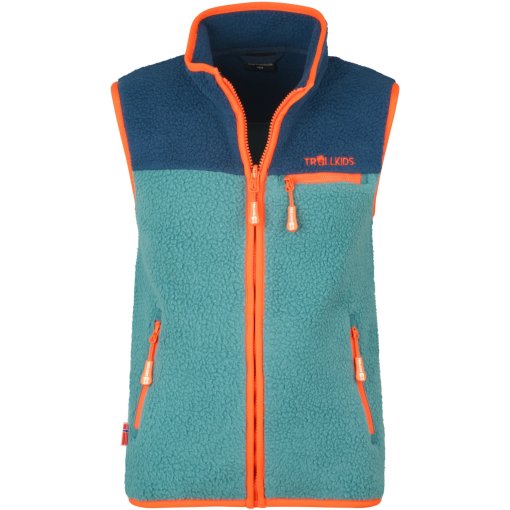 Foto de Trollkids Chaleco Niño - Hemsedal - Stormy Blue/Mystic Blue/Flame Orange