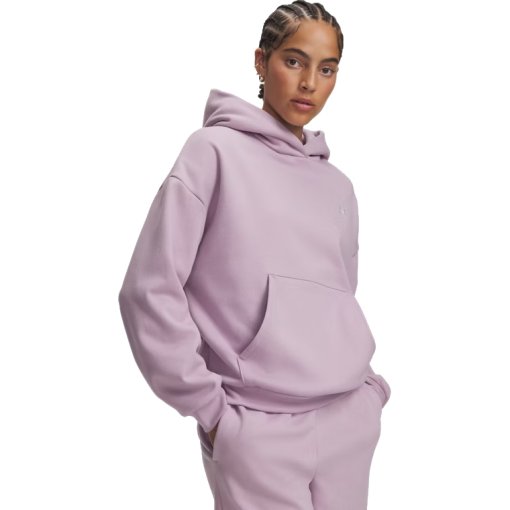 Picture of Under Armour UA Icon Fleece Hoodie Women - Mauve Pink/White