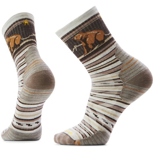 Foto de SmartWool Calcetines Senderismo - Targeted Cushion Bear Stripe Mid Crew - 069 ash