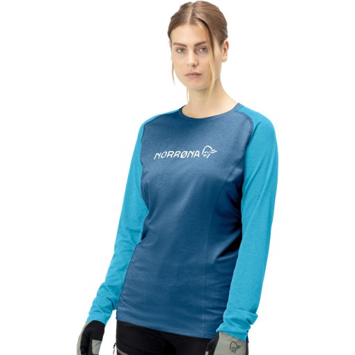 Foto de Norrona Camiseta de Manga Larga Mujer - fjørå equaliser lightweight 2228-18 - Mykonos Blue/Aquarius