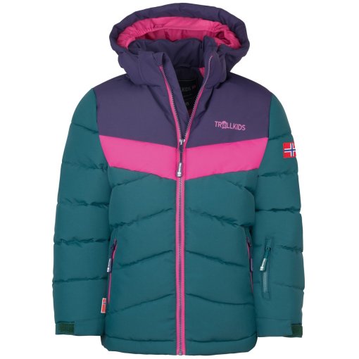 Productfoto van Trollkids Gryllefjord Jassen voor meisjes - Midnight Petrol/Deep Violet/Dark Pink