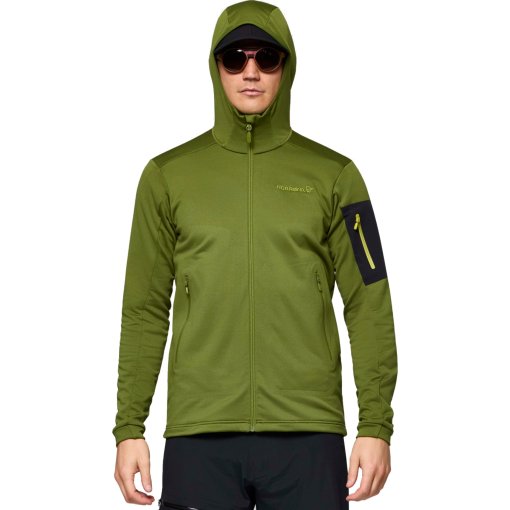 Productfoto van Norrona falketind warm2 stretch Jas met Capuchon Heren - Pesto