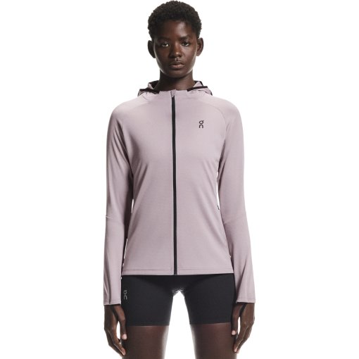 Produktbild von On Climate Zip Hoodie Laufjacke Damen - Heron