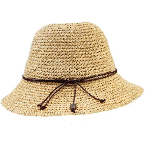 Produktbild von P.A.C. Original Lilen Bucket Strohhut - Light Beige/Pearl Bracelet