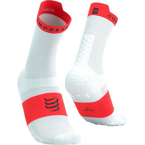 Produktbild von Compressport Pro Racing Kompressionssocken v4.0 Run High - white/fluo red