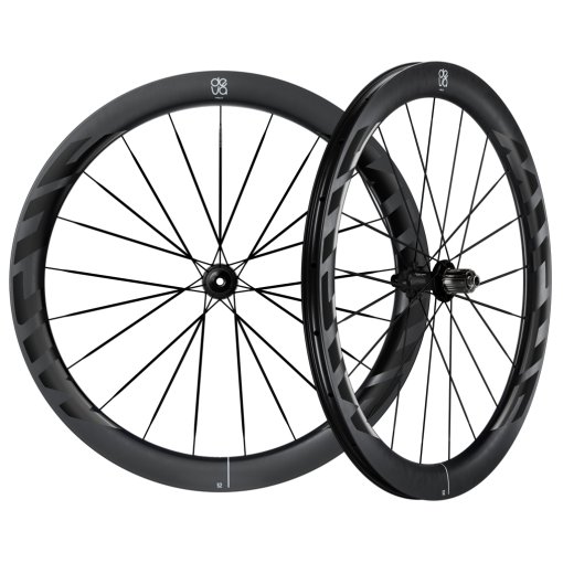 Photo produit de Miche Deva RD 52 Paire de roues - 28&quot; | Carbon | Tubeless | Centerlock - 12x100mm | 12x142mm - HG L - midnight black