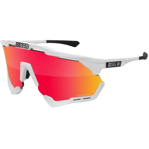 Produktbild von Scicon Aeroshade XL Brille - White Gloss / SCNPP Multimirror Red + Clear