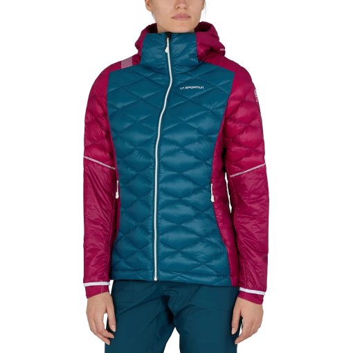 Produktbild von La Sportiva Aiguille Daunenjacke Damen - Storm Blue/Red Plum