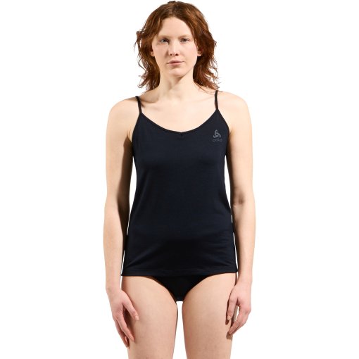 Produktbild von Odlo Natural Merino 160 V-Neck Ärmelloses Unterhemd Damen - schwarz