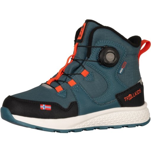 Produktbild von Trollkids Bergen Mid Cut Winterschuhe Kinder - Stormy Blue/Black/Flame Orange