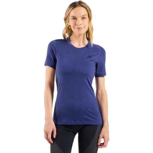 Foto de Odlo Camiseta Interior Mujer - Natural Merino 200 Crew Neck - skipper blue