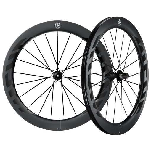 Photo produit de Miche Deva RD 62 Paire de roues - 28&quot; | Carbon | Tubeless | Centerlock - 12x100mm | 12x142mm - HG L - midnight black